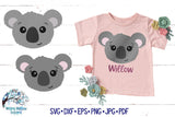 Koala Faces SVG | Boy and Girl Koala SVGs Wispy Willow Designs Company
