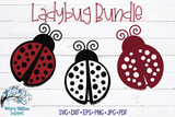 Ladybug Bundle SVG Wispy Willow Designs Company