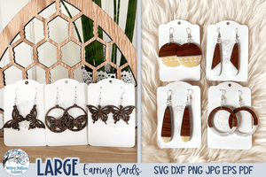 Large Earring Card SVG - Cricut or Laser Cutter Wispy Willow Designs Company