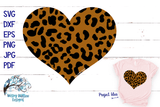 Leopard Print Heart SVG Wispy Willow Designs Company