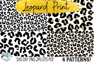 Leopard Print SVG Bundle Wispy Willow Designs Company