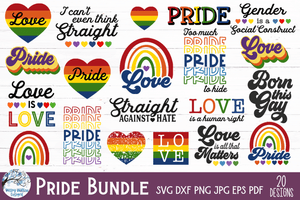 LGBTQ Pride SVG Bundle Wispy Willow Designs Company