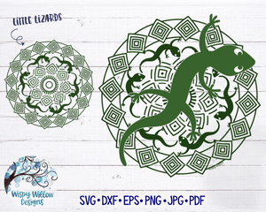 Lizard Mandala SVG Wispy Willow Designs Company