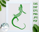Lizard Skink Mandala SVG Wispy Willow Designs Company