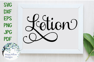 Lotion SVG | Bathroom Label Wispy Willow Designs Company
