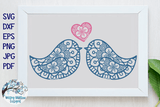 Love Bird Mandala SVG Wispy Willow Designs Company