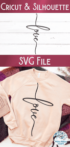Love Cross SVG Cut File Wispy Willow Designs Company