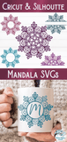 Mandala Bundle - Set of 5 Half, Split, Monogram, Whole Mandala SVGs Wispy Willow Designs Company