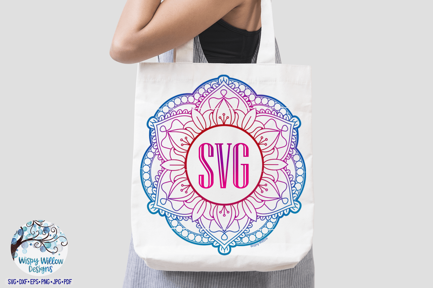 Mandala for Monogram SVG Wispy Willow Designs Company