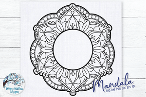 Mandala for Monogram SVG Wispy Willow Designs Company