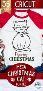 Mega Christmas Cat SVG Bundle Wispy Willow Designs Company