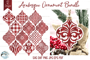 Mega Christmas Ornament SVG Bundle 2 | Arabesque Christmas SVG Wispy Willow Designs Company