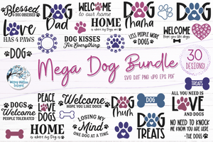Mega Dog SVG Bundle Wispy Willow Designs Company
