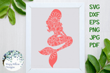 Mermaid Mandala SVG Wispy Willow Designs Company