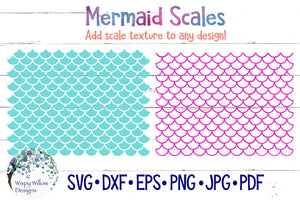 Mermaid Scales Pattern SVG Wispy Willow Designs Company
