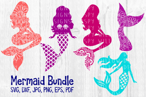 Mermaid SVG Bundle Wispy Willow Designs Company