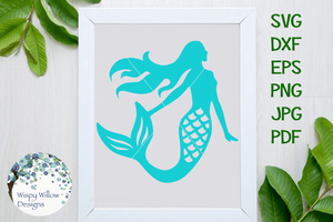 Mermaid SVG Wispy Willow Designs Company