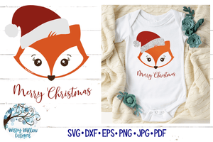 Merry Christmas Fox SVG Wispy Willow Designs Company