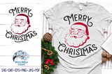 Merry Christmas Retro Santa Claus SVG Wispy Willow Designs Company