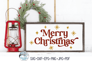Merry Christmas SVG | Retro Christmas SVG Wispy Willow Designs Company