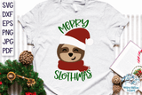 Merry Slothmas SVG | Christmas Sloth SVG Wispy Willow Designs Company