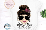 Messy Bun Getting Stuff Done PNG - Brown Hair Wispy Willow Designs Company