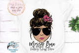 Messy Bun Getting Stuff Done PNG - Honey Brown Hair Wispy Willow Designs Company