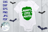 Mommy's Little Monster | Funny Halloween SVG Wispy Willow Designs Company