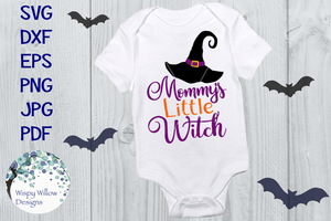 Mommy's Little Witch | Halloween SVG Wispy Willow Designs Company