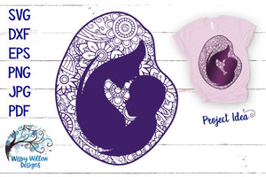 Mother Baby Zentangle SVG Wispy Willow Designs Company