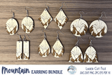 Mountain Earring Bundle for Glowforge or Laser Cutter Wispy Willow Designs Company