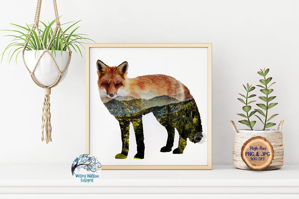 Mountain Fox PNG | Fox Sublimation PNG Wispy Willow Designs Company