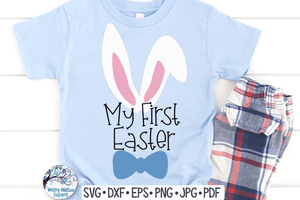 My First Easter SVG - Boy Bunny Wispy Willow Designs Company