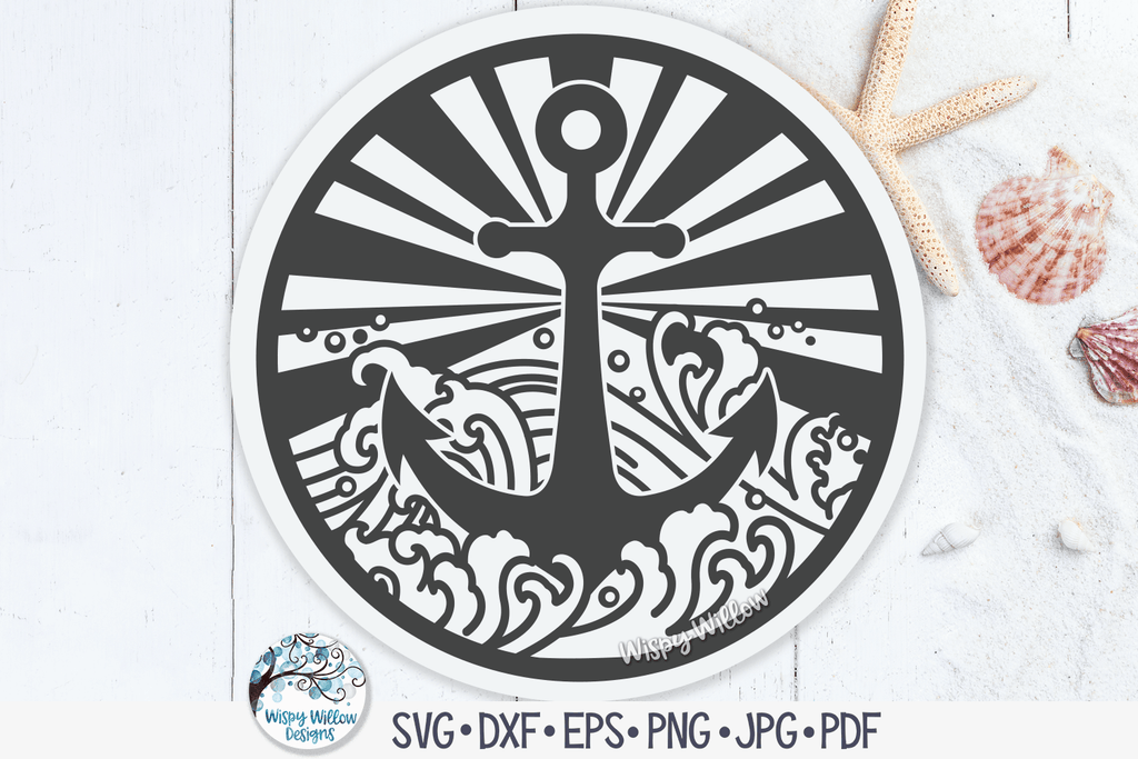 Svg Rounds Nautical Nautical Anchor