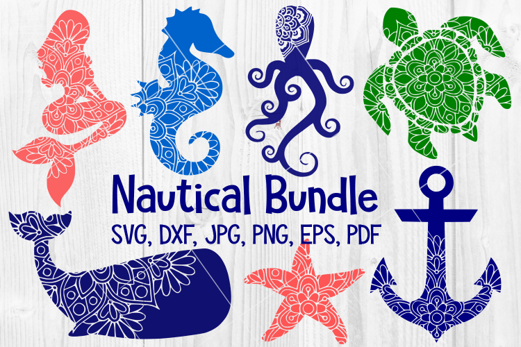 Nautical Mandala SVG Bundle Wispy Willow Designs Company