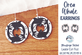 Orca Killer Whale Earring SVG for Glowforge Laser Cutter Wispy Willow Designs Company
