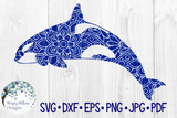 Orca Whale Mandala SVG Wispy Willow Designs Company