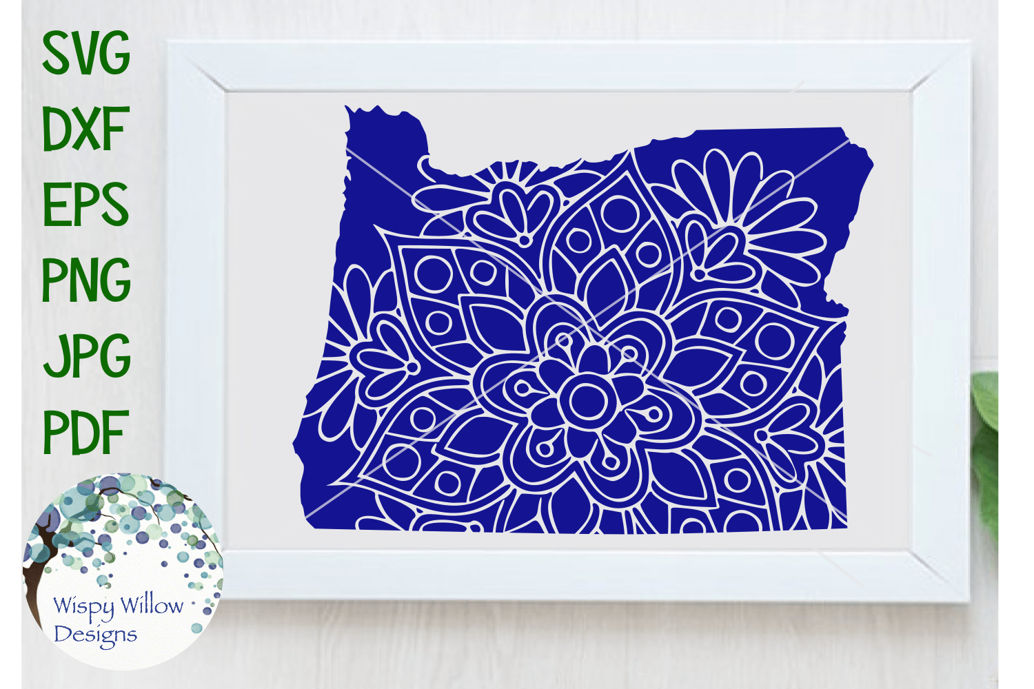Oregon OR Mandala SVG Wispy Willow Designs Company