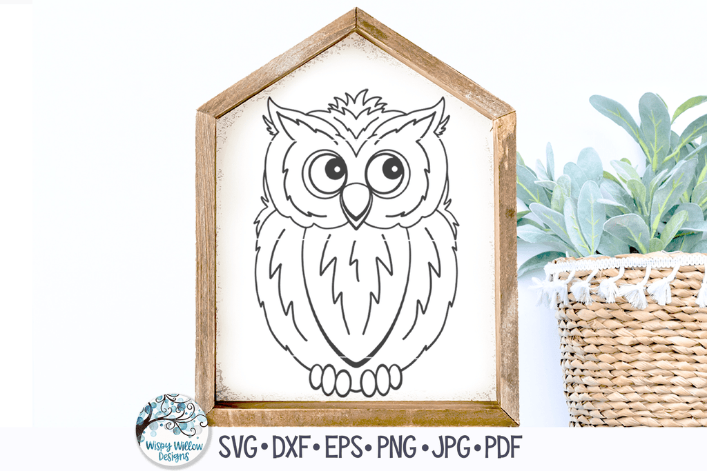 Owl SVG Wispy Willow Designs Company