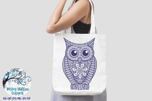 Owl Zentangle SVG Wispy Willow Designs Company