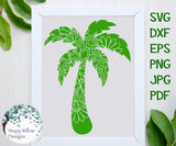 Palm Tree Mandala SVG Wispy Willow Designs Company