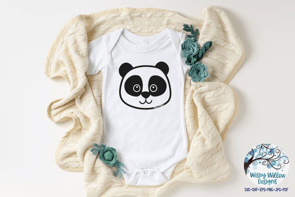 Panda Girl and Boy SVG | Cute Panda Face SVG Wispy Willow Designs Company