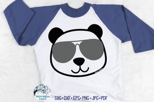 Panda with Sunglasses SVG Wispy Willow Designs Company