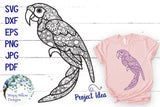 Parrot Zentangle SVG Wispy Willow Designs Company