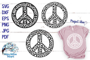 Peace Sign Mandala SVG Bundle Wispy Willow Designs Company