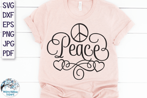 Peace SVG Wispy Willow Designs Company