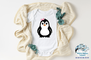 Penguin Boy and Girl SVG Wispy Willow Designs Company