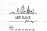 Personalized Family Name Christmas Tree Doodle SVG Wispy Willow Designs Company