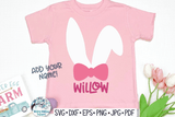 Personalized Girl Bunny Ears SVG Wispy Willow Designs Company