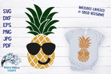 Pineapple with Sunglasses SVG Wispy Willow Designs Company